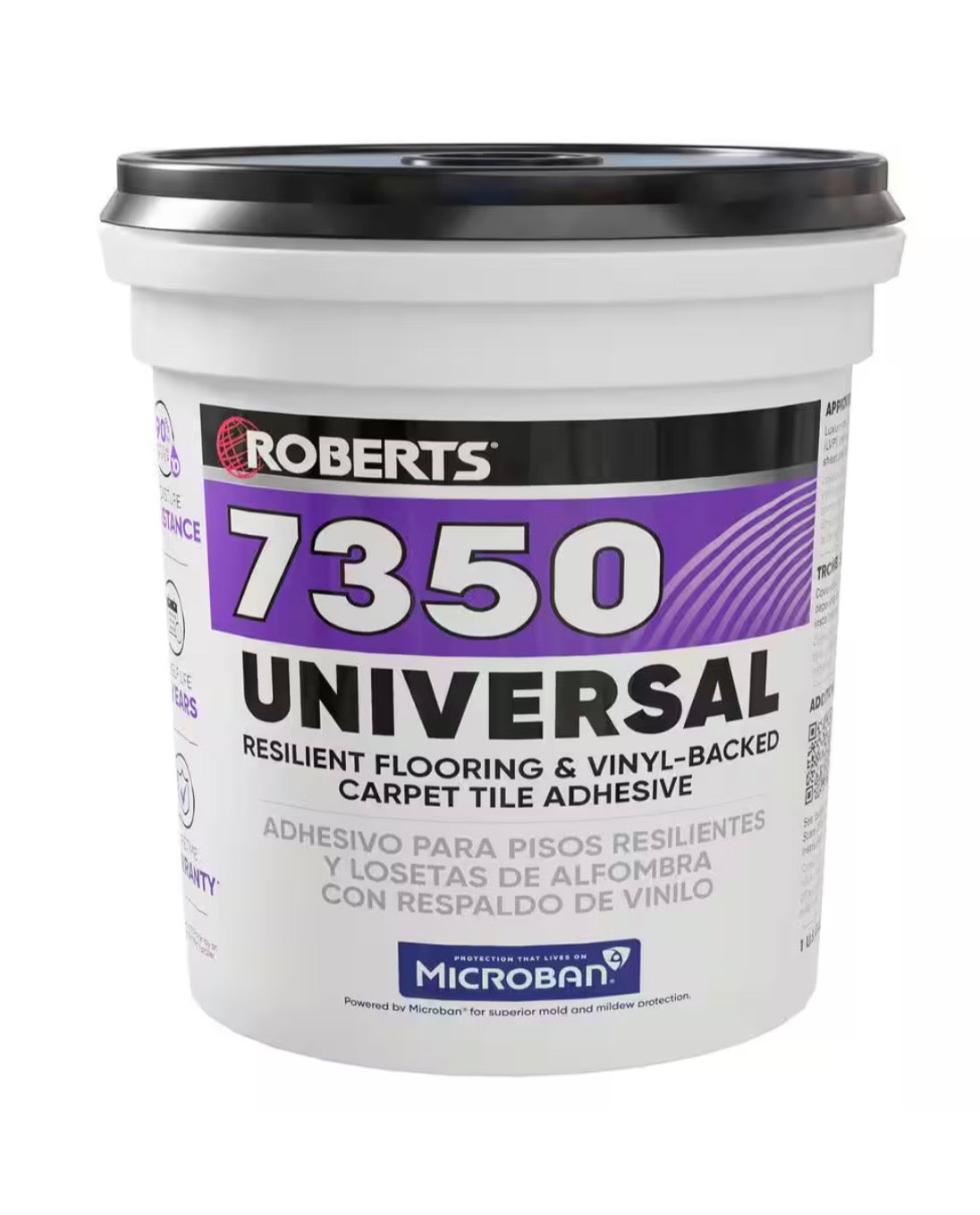 ROBERTS
1 Gal. (4 qt. ) 8-10 Hour Dry Time Universal Resilient Flooring and Vinyl-Backed Carpet Tile Floor Adhesive in Off White