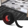 Art3d Black 1.57 in. x 120 in. Self Adhesive Vinyl Transition Strip for Joining Floor Gaps, Floor Tiles