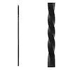 Stair Parts 44 in. x 1/2 in. Matte Black Double Twist Iron Baluster for Stair Remodel