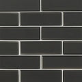 Metallic Gray Bevel Subway Tile 2X6