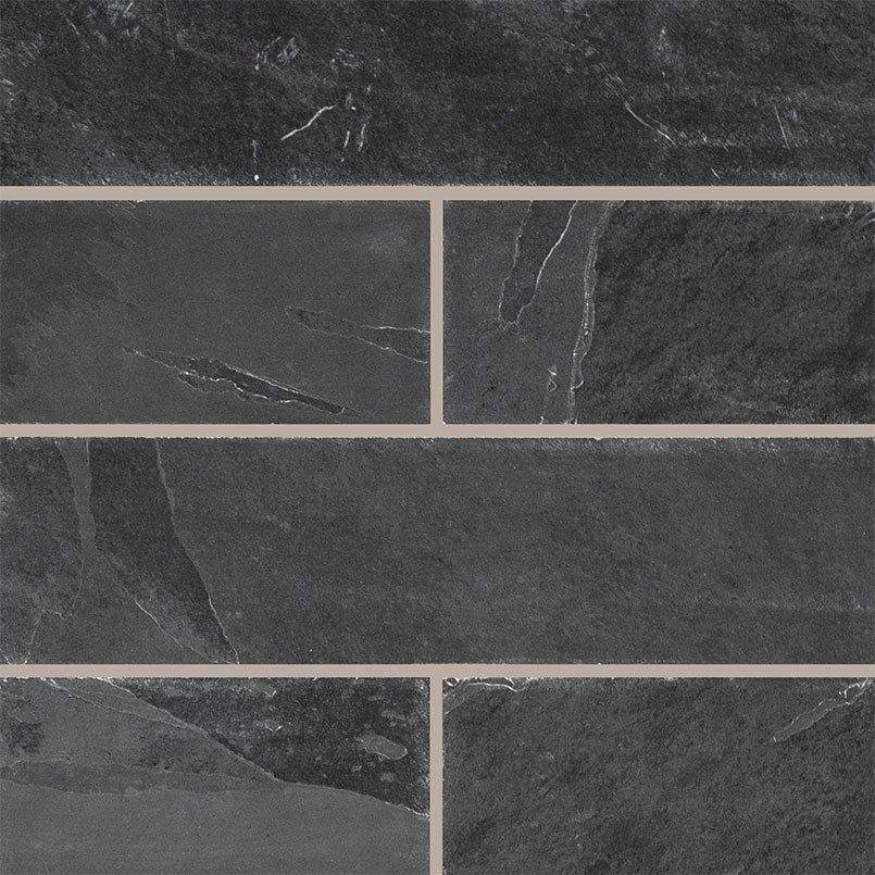 MSI MONTAUK BLACK 6X24X.32 GAUGED WALL TILE