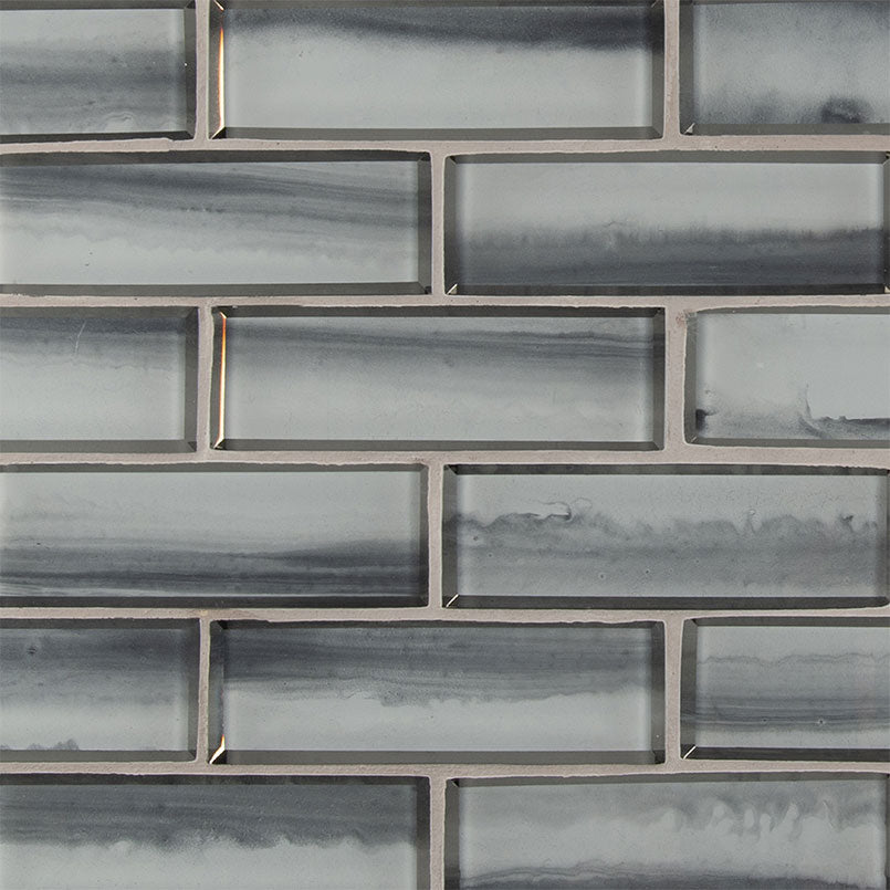 MSI Ombre Grigia Glass Tile 2X6X8MM